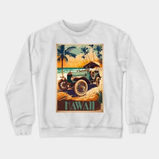 Hawaii Beach Buggy Vintage Travel Art Poster Crewneck Sweatshirt